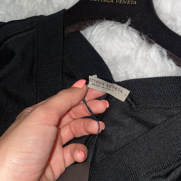 Bottega Veneta 100% black wool sweater 38 NWT - Picture 6 of 9